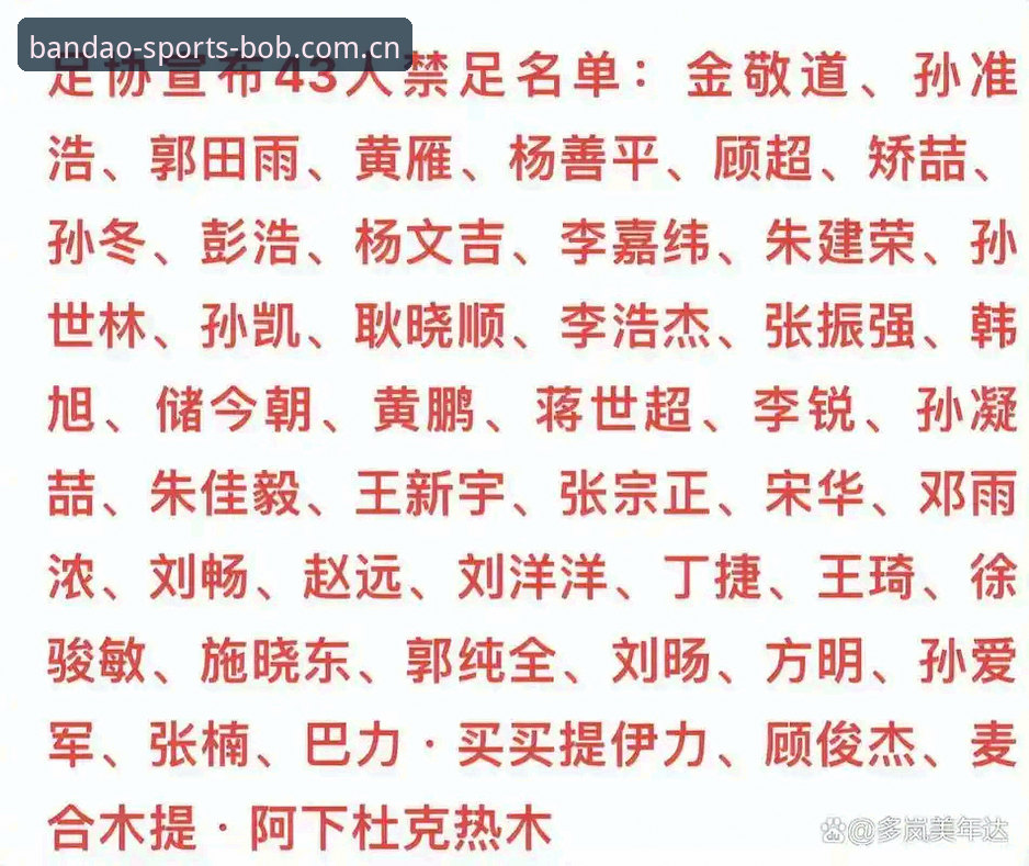 2026半岛bob互动体验 中国足协第三批禁足名单公布:17人终身禁赛,48人遭行业重罚